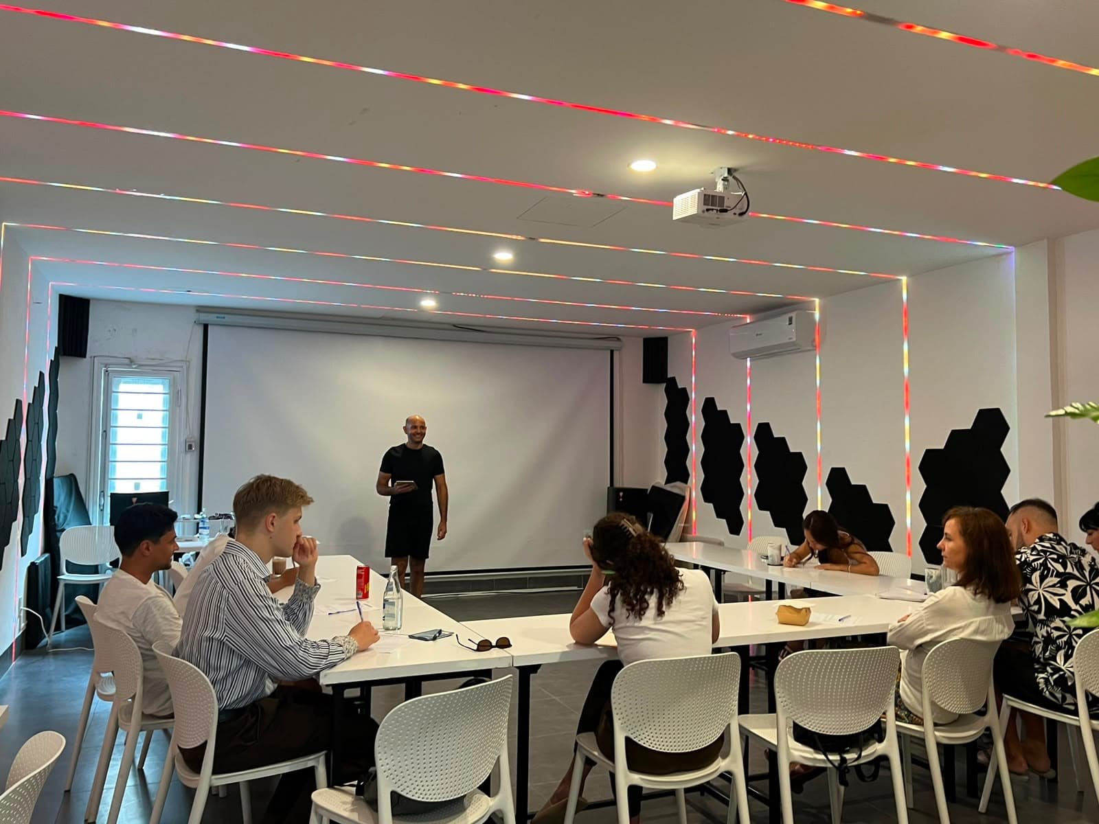 Gilad opening a workshop in front of the group